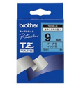 Gloss Laminated Tape - 9mm, Black/Blue cinta para impresora de etiquetas TZ