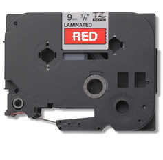 TZ-435 cinta para impresora de etiquetas Blanco sobre rojo