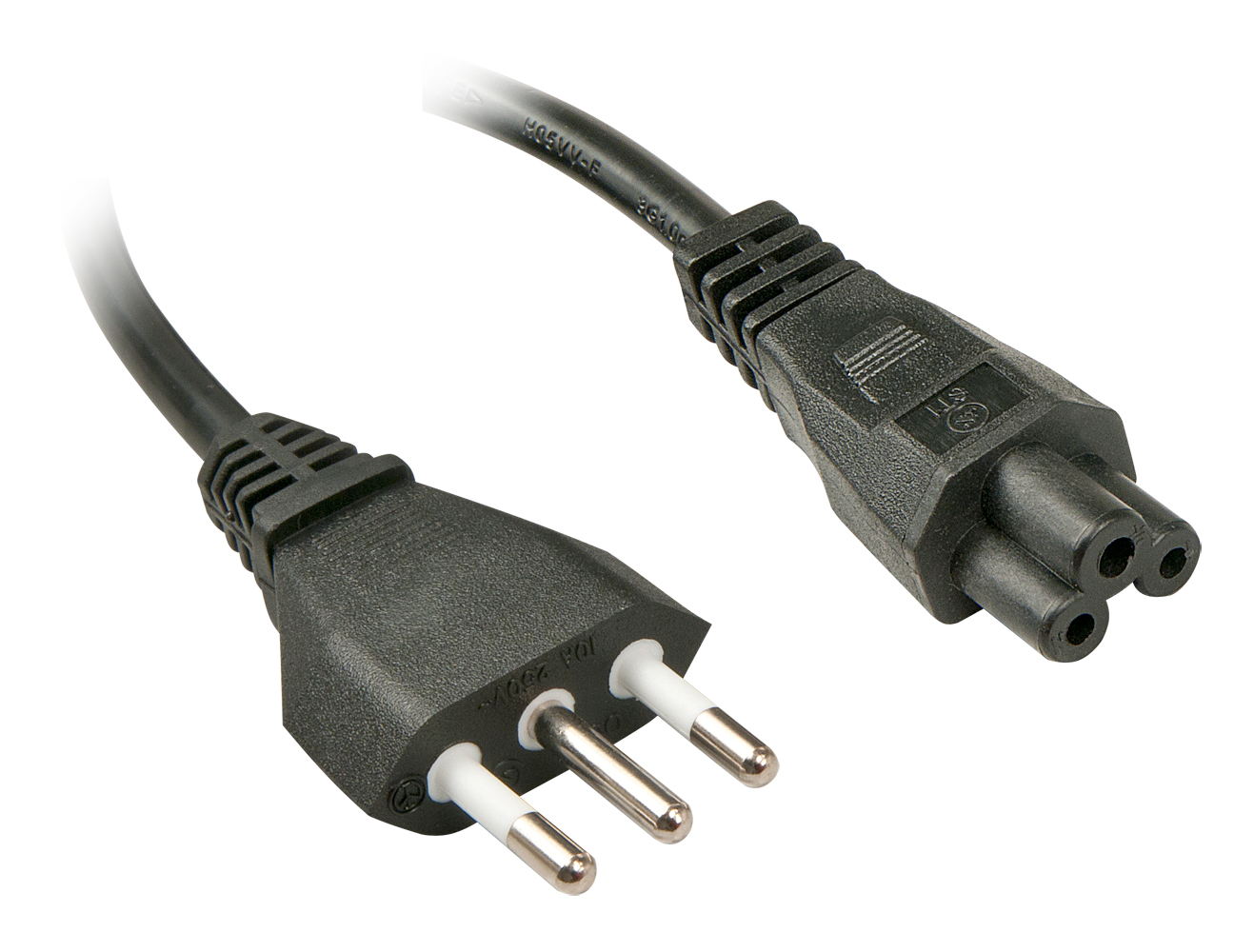 2m, CEI23-16-VII - IEC 320 C5 Negro C5 acoplador