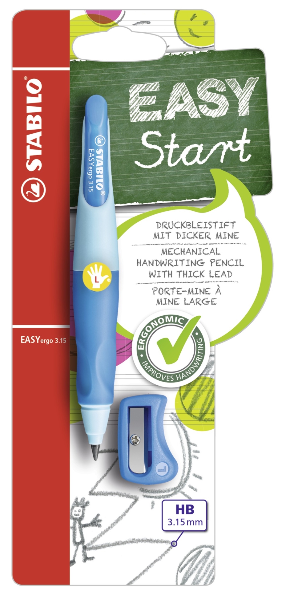 EASYergo 3.15 lápiz mecánico 3,15 mm HB 1 pieza(s)