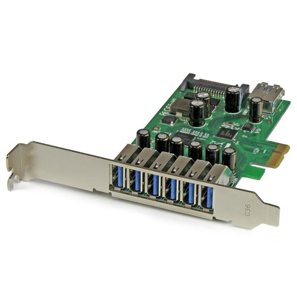 Adaptador tarjeta PCI Express de 7 puertos USB 3.0 (5Gbps) con perfil bajo o completo