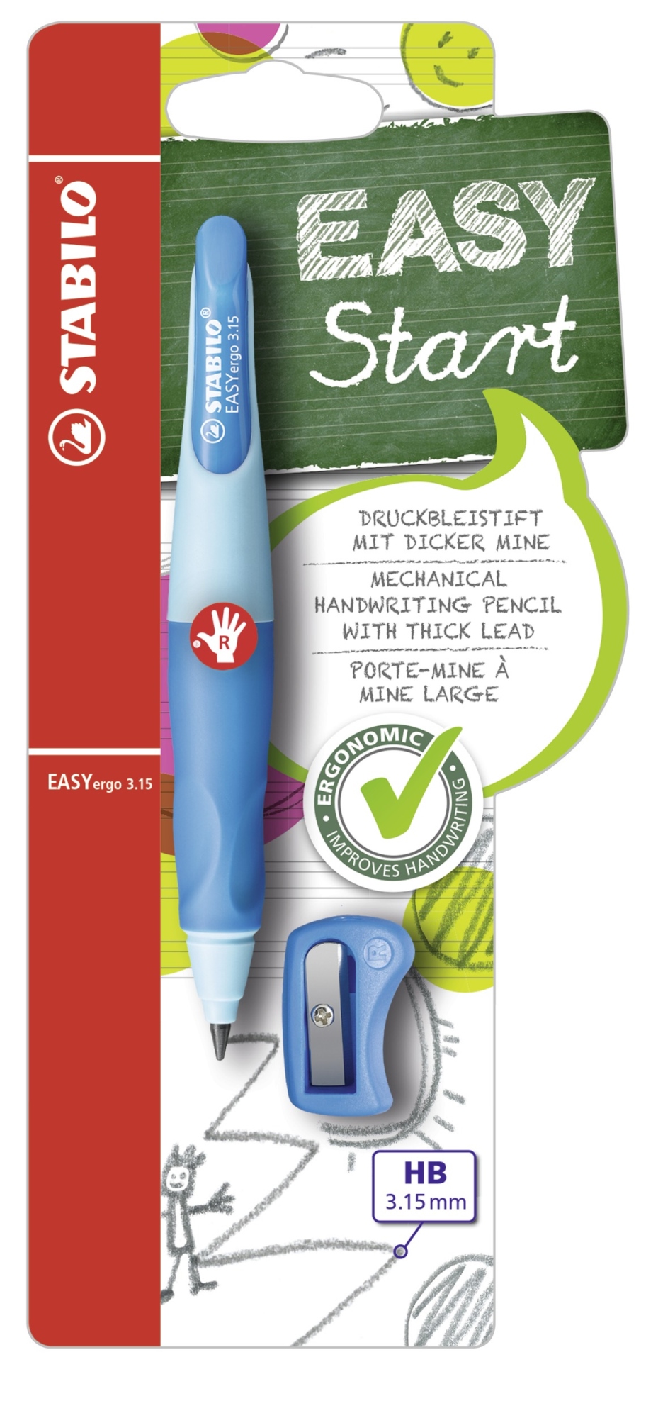 EASYergo 3.15 lápiz mecánico 3,15 mm HB 1 pieza(s)
