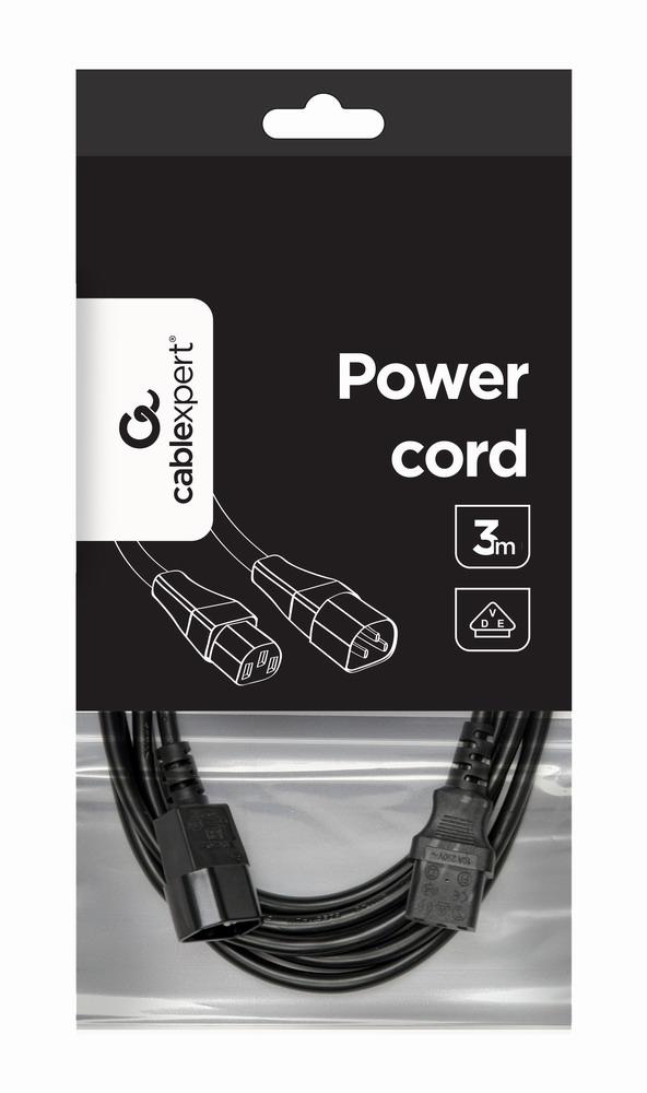 PC-189-VDE-3M cable de transmisión Negro C14 acoplador