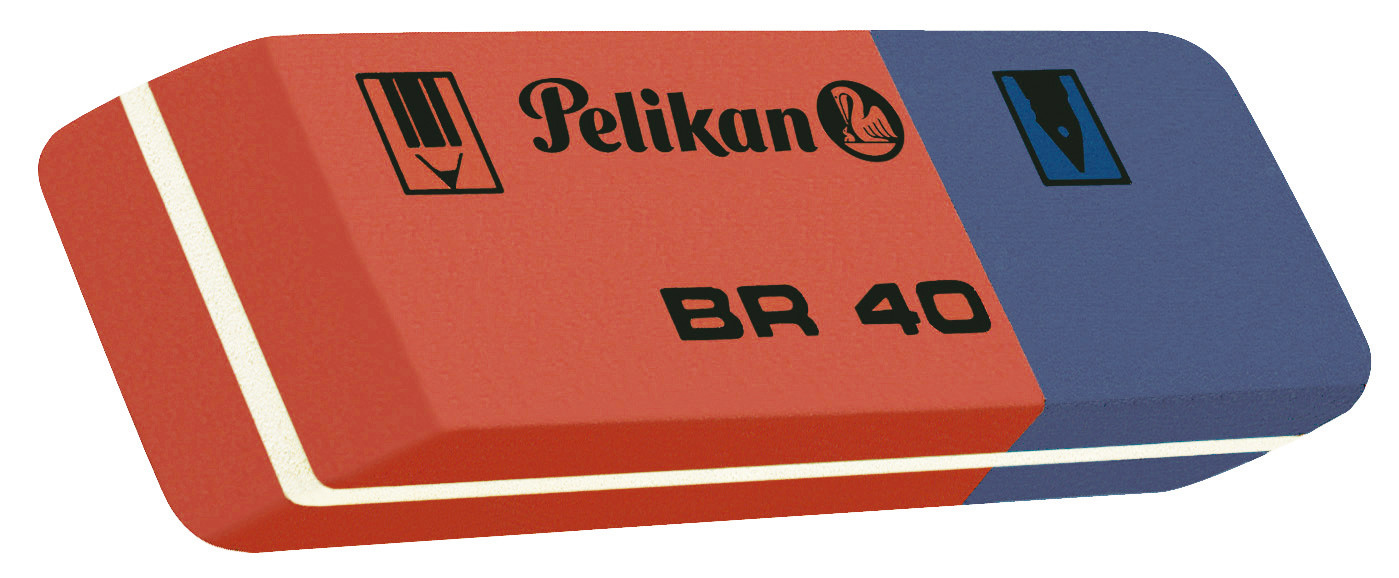 619569 Goma Borrar Pelikan BR40 Mixta (Caucho Azul y Rojo) 1 pieza(s)