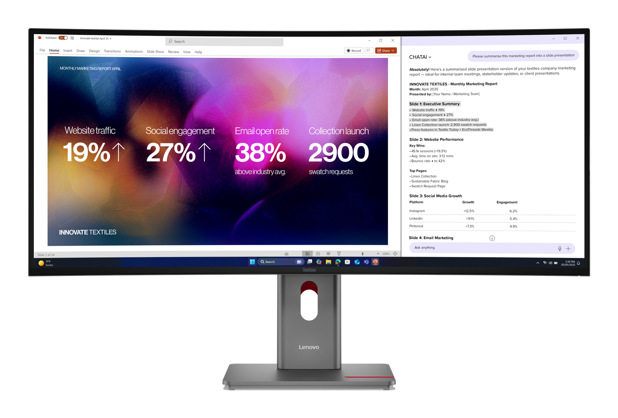 ThinkVision P40WD-40 Monitor
