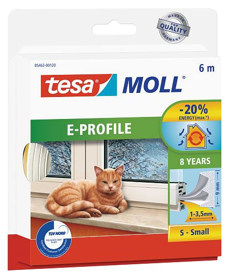 tesamoll 6 m Puerta/ventana Burlete de goma Autoadhesivo Marrón