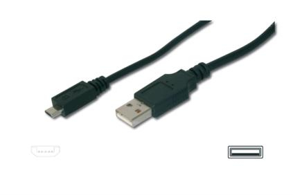A/micro-B, 3m cable USB USB 2.0 USB A Micro-USB B Negro