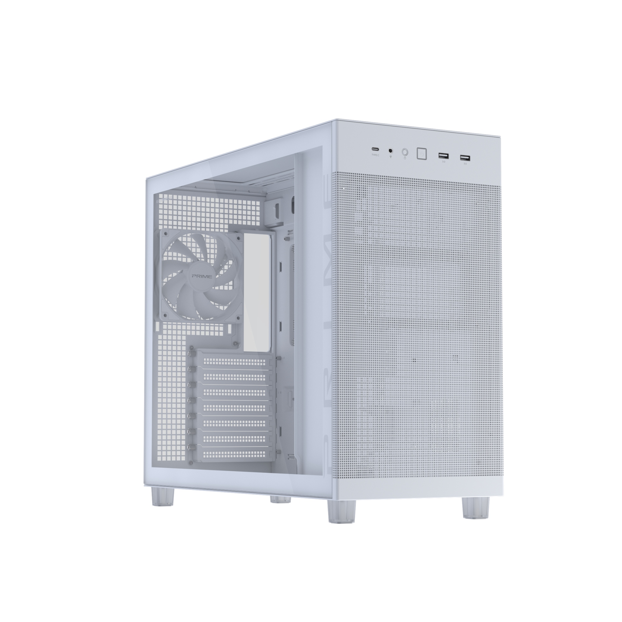 PRIME AP303 TG White Midi Tower Blanco