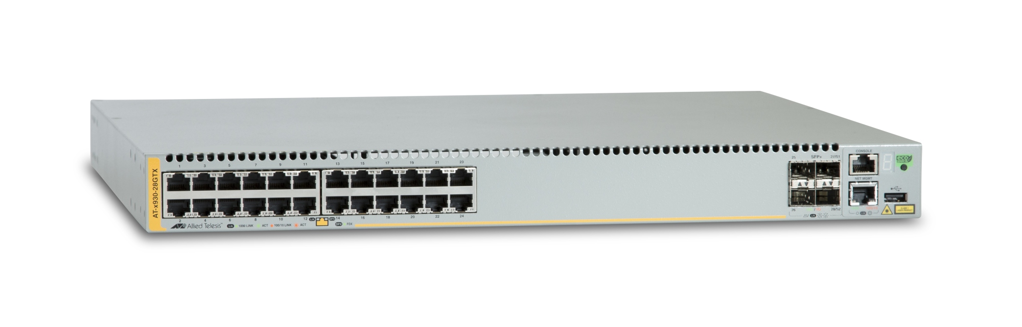 AT-x930-28GTX Gestionado L3 Gigabit Ethernet (10/100/1000) Gris