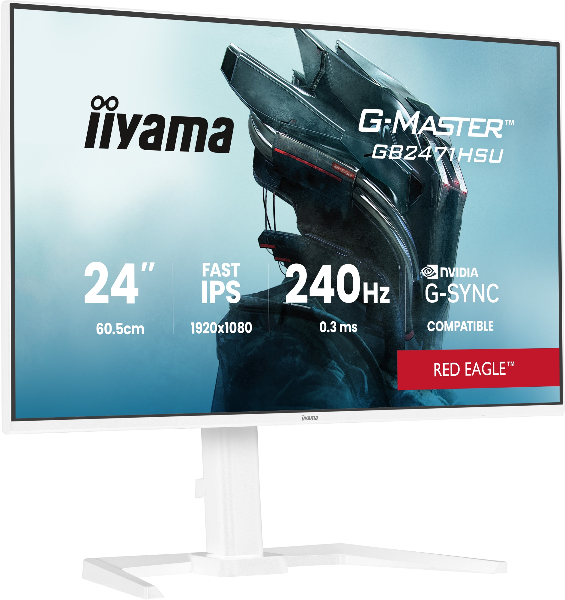 G-MASTER GB2471HSU-W1 pantalla para PC 60,5 cm (23.8") 1920 x 1080 Pixeles Full HD LED Blanco