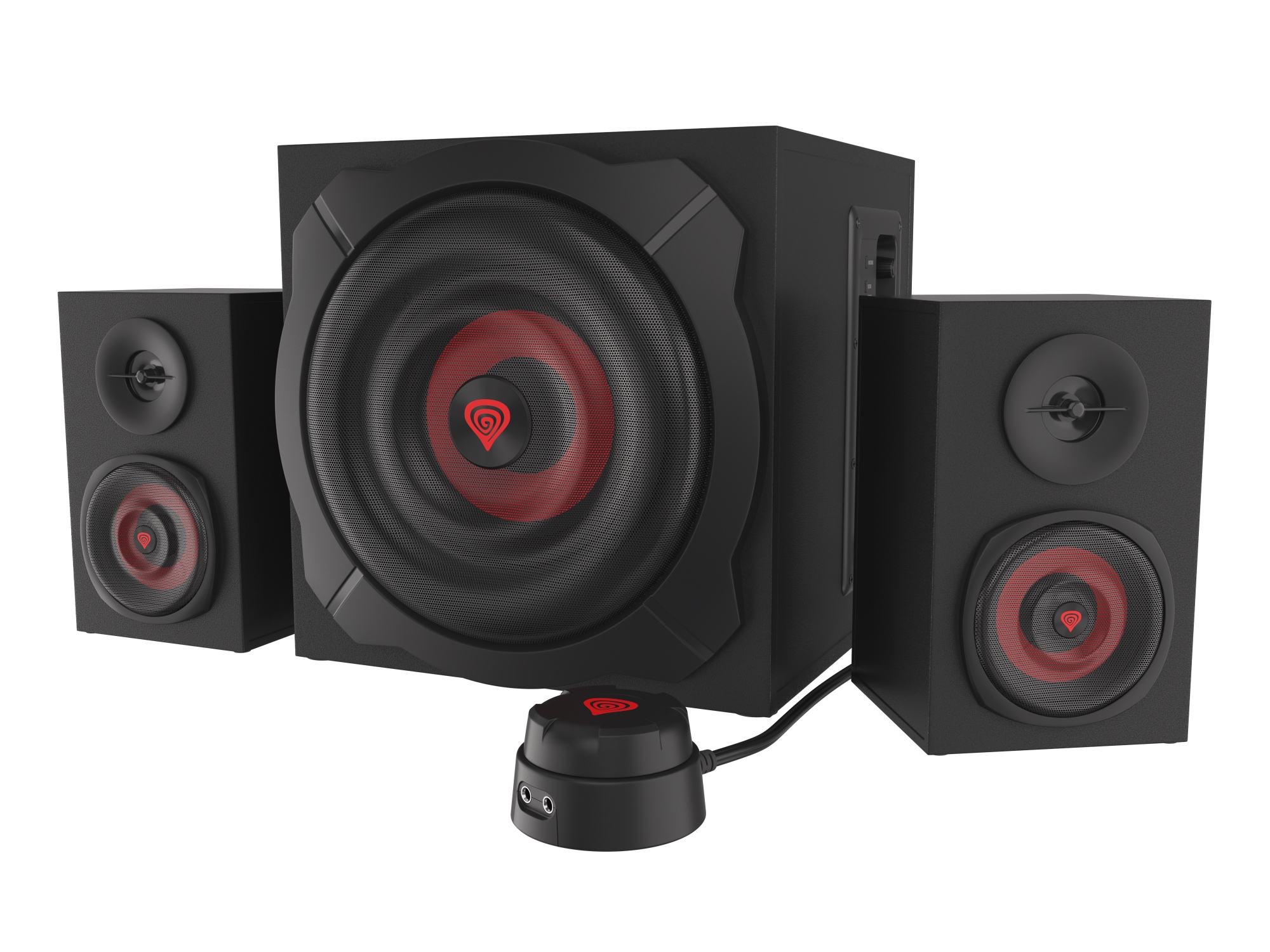 Helium 610BT conjunto de altavoces 60 W PC/ordenador portátil Negro, Rojo 2.1 canales De 2 vías 30 W Bluetooth