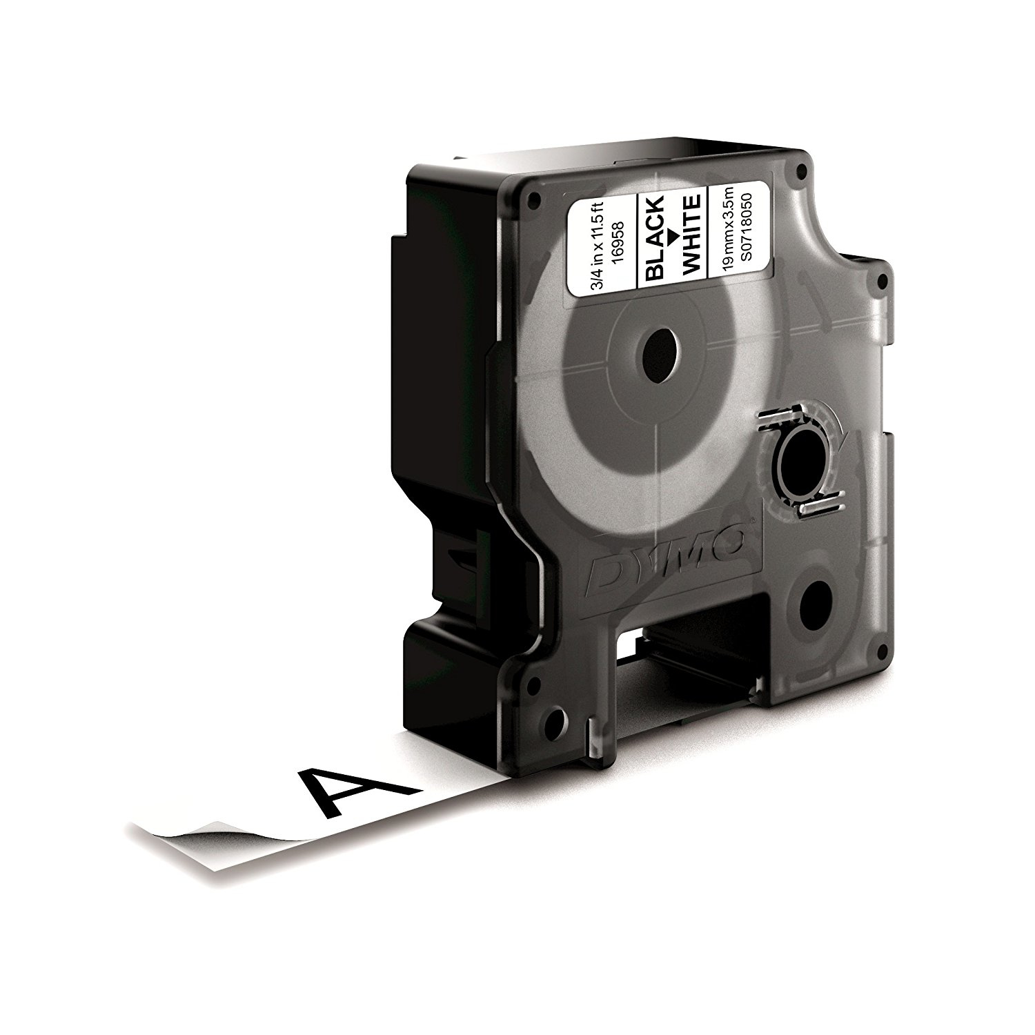 D1 - Etiquetas Durable - Negro sobre blanco - 19mm x 5.5m