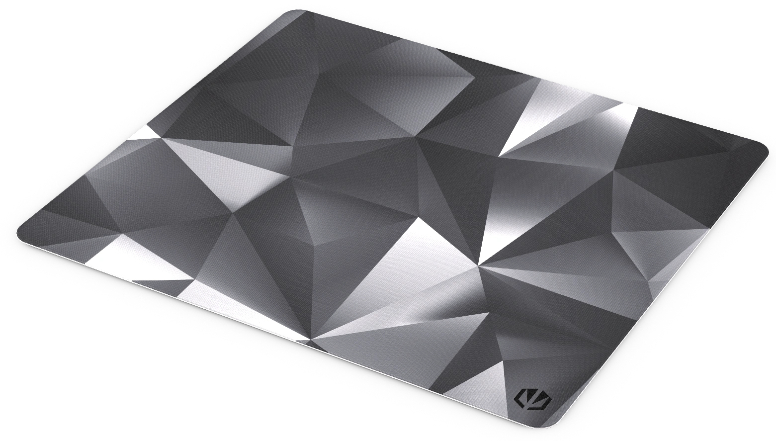 Crystal Black L Alfombrilla de ratón para juegos Negro, Blanco