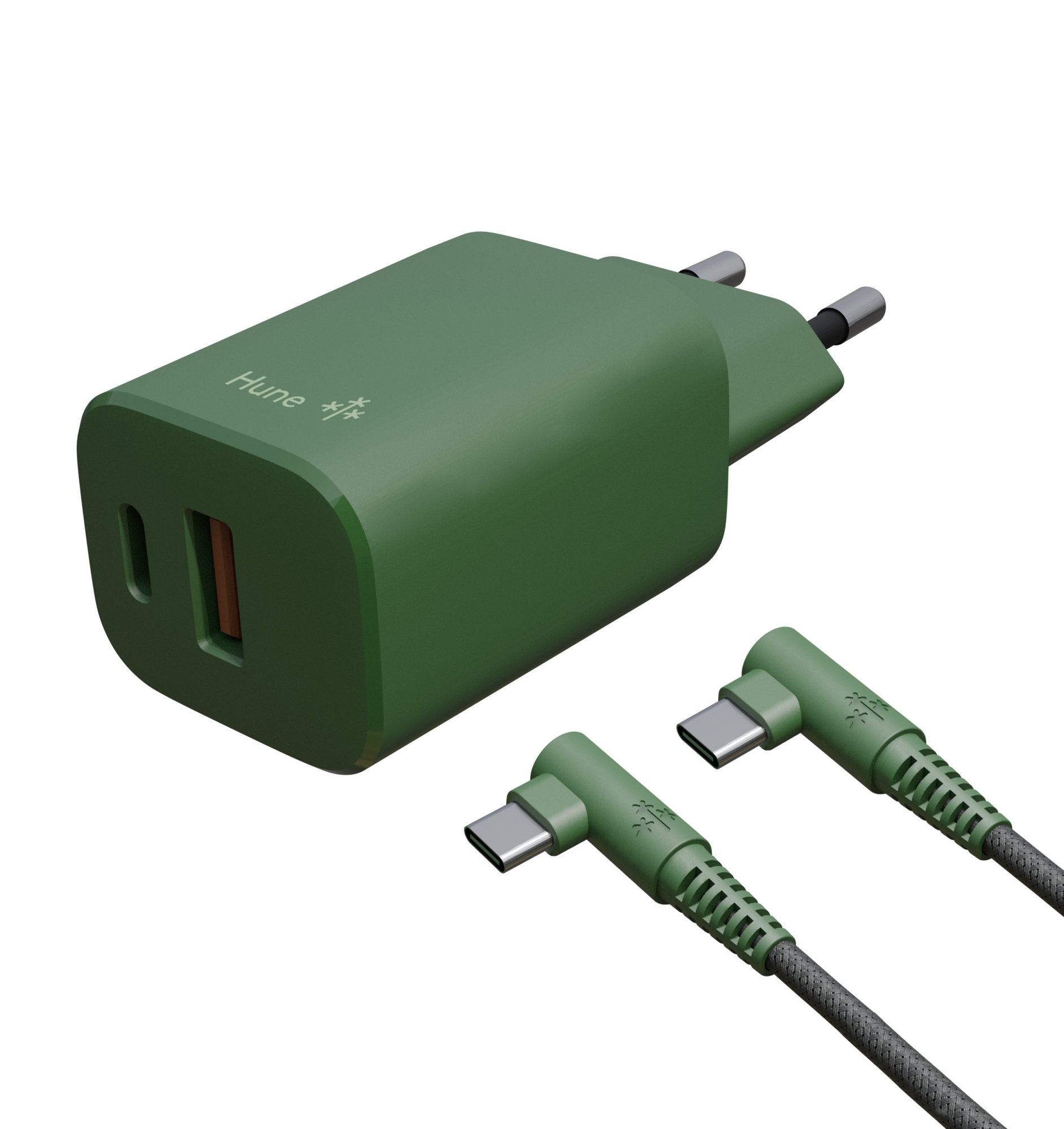 Kit Cargador de Pared EU 20W + Cable Tipo C - Tipo C 1.2m - Nómade