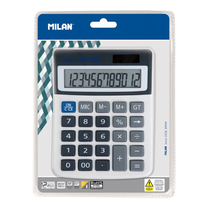 40925BL calculadora Escritorio Calculadora básica Negro, Gris, Blanco