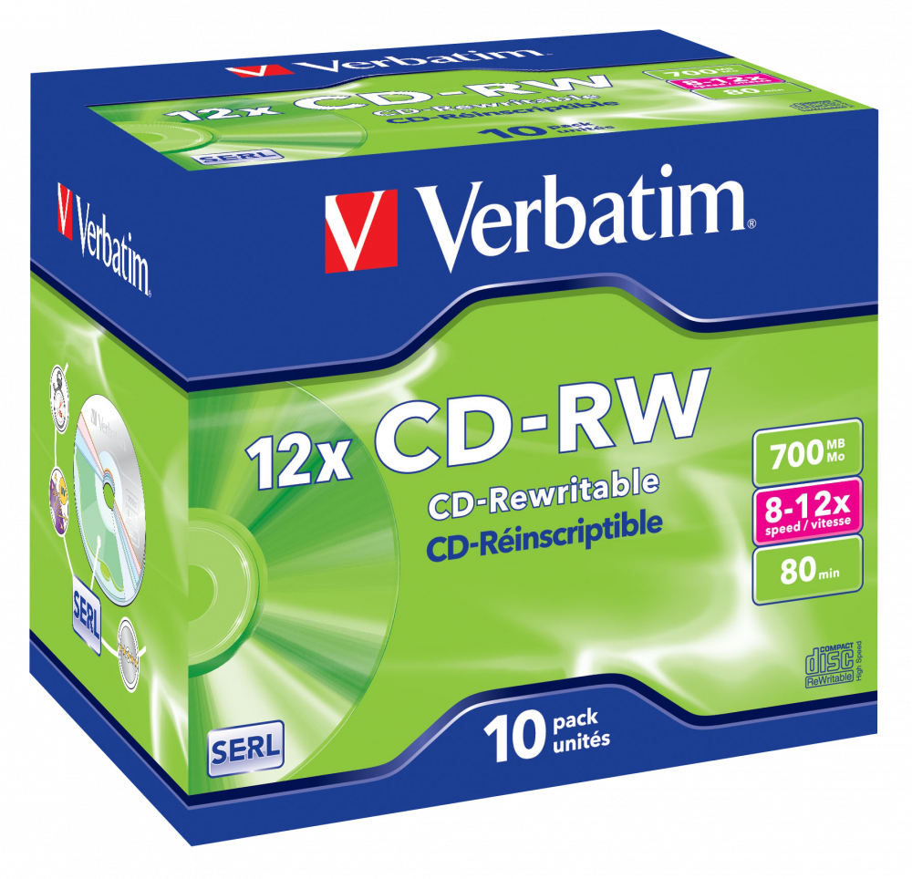 CD-RW 12x 700 MB 10 pieza(s)