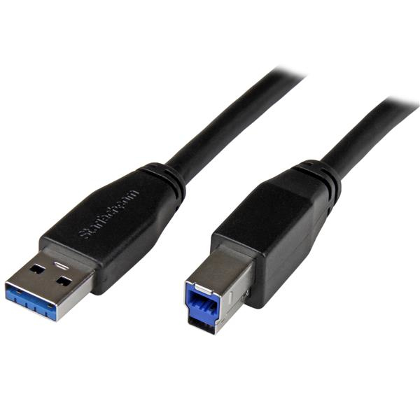 Cable Activo USB 3.0 (5Gbps) SuperSpeed de 5 metros - A Macho a B Macho