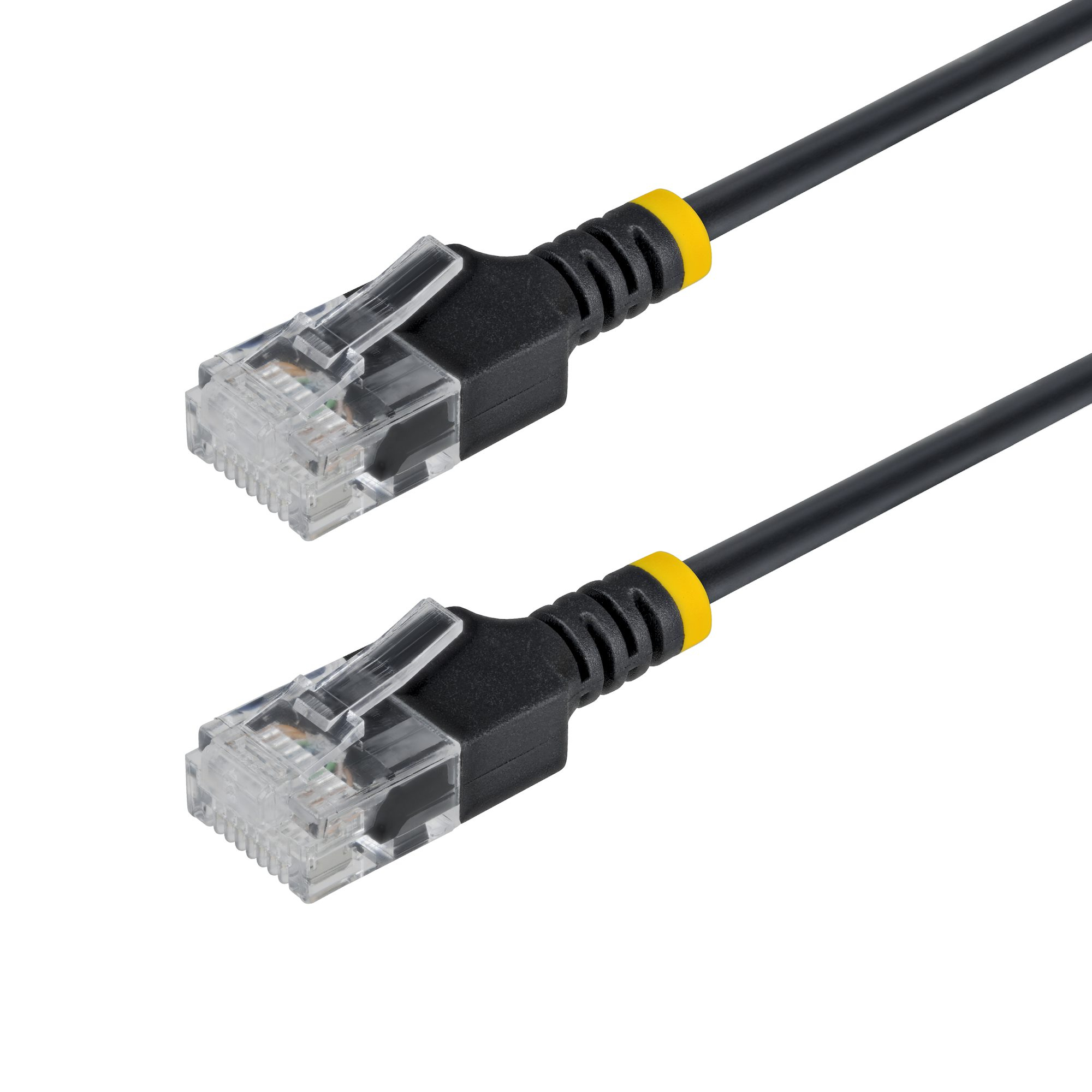 Cable de Red Ethernet CAT6a RJ45 Ultra Fino de 4m - Cable Ethernet Ultra Slim - Cable de Conexión de Cobre de 34AWG - UTP - Probado Individualmente - Negro