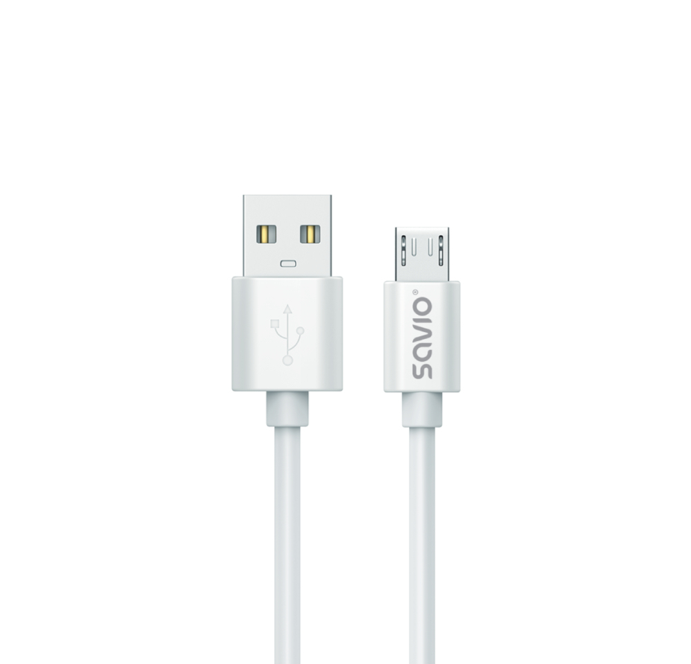 USB cable 3 m USB 2.0 USB A - Micro USB White CL-167 cable USB Micro-USB A Blanco