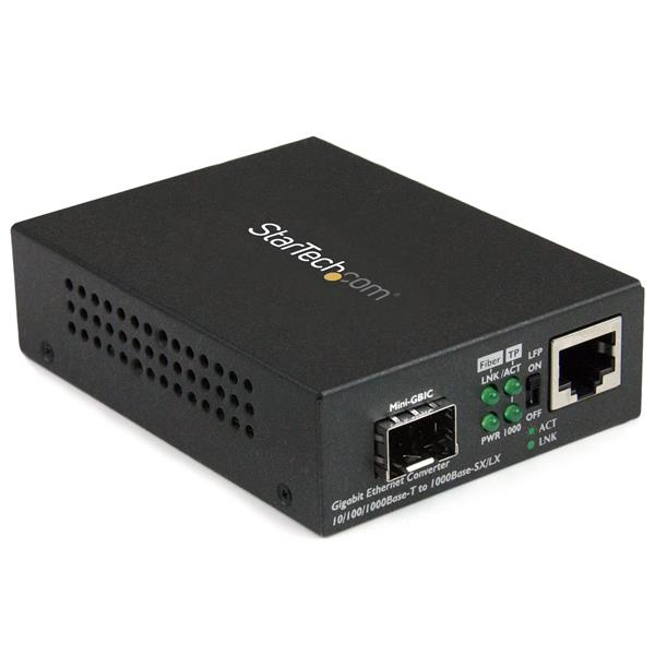 Conversor de Medios de Fibra Multimodo/Monomodo Para Redes 10/100/1000Mbps - Gigabit Ethernet a Fibra - Ranura SFP Abierta - TAA
