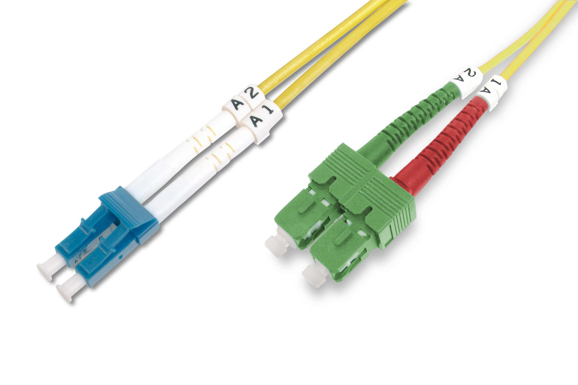 Fibra óptica modo único cable de conexión SC ( APC ) a LC ( PC )