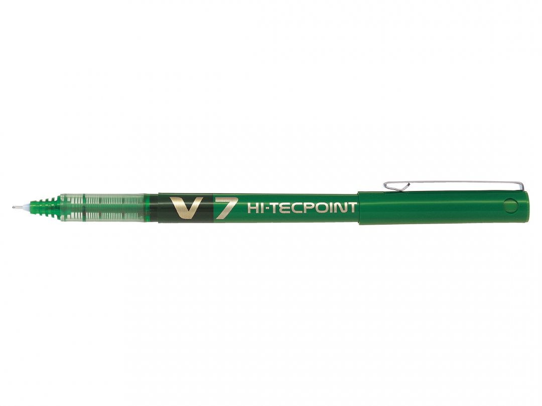 Hi-Tecpoint V7 Bolígrafo cilíndrico Verde