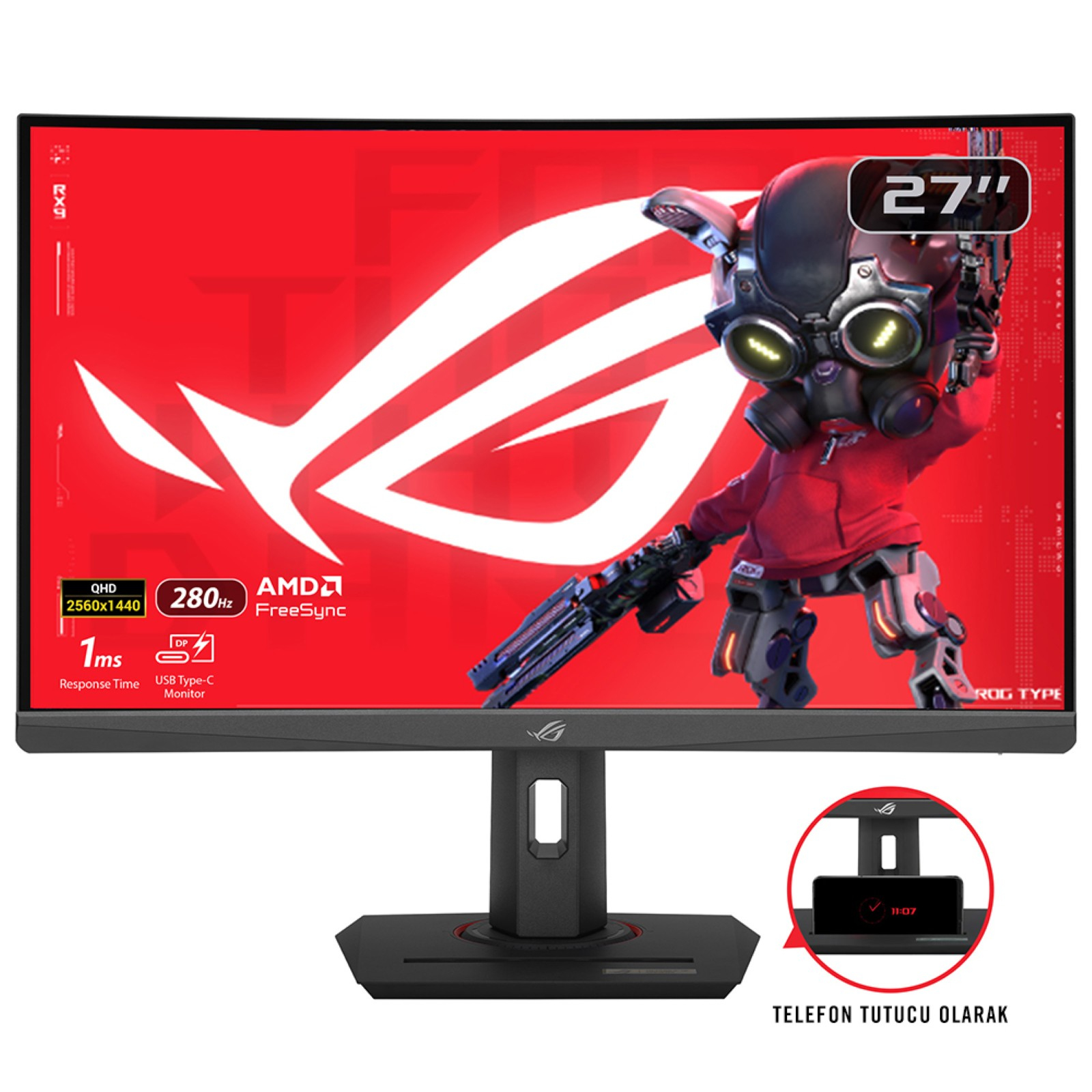 ROG Strix XG27WCMS pantalla para PC 68,6 cm (27") 2560 x 1440 Pixeles Quad HD LCD Negro