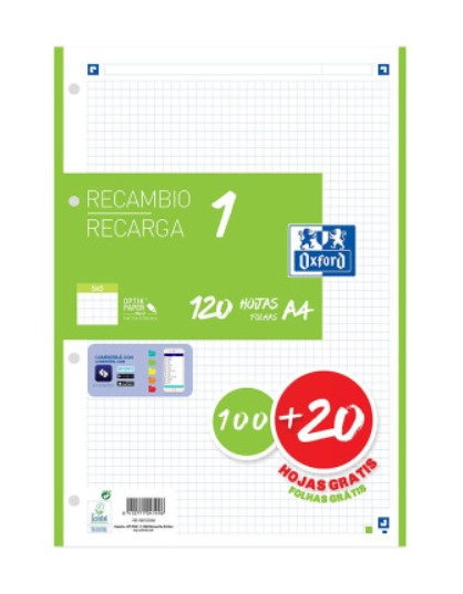 400158059 papel de cuaderno 210 x 297 mm (A4) 120 hojas