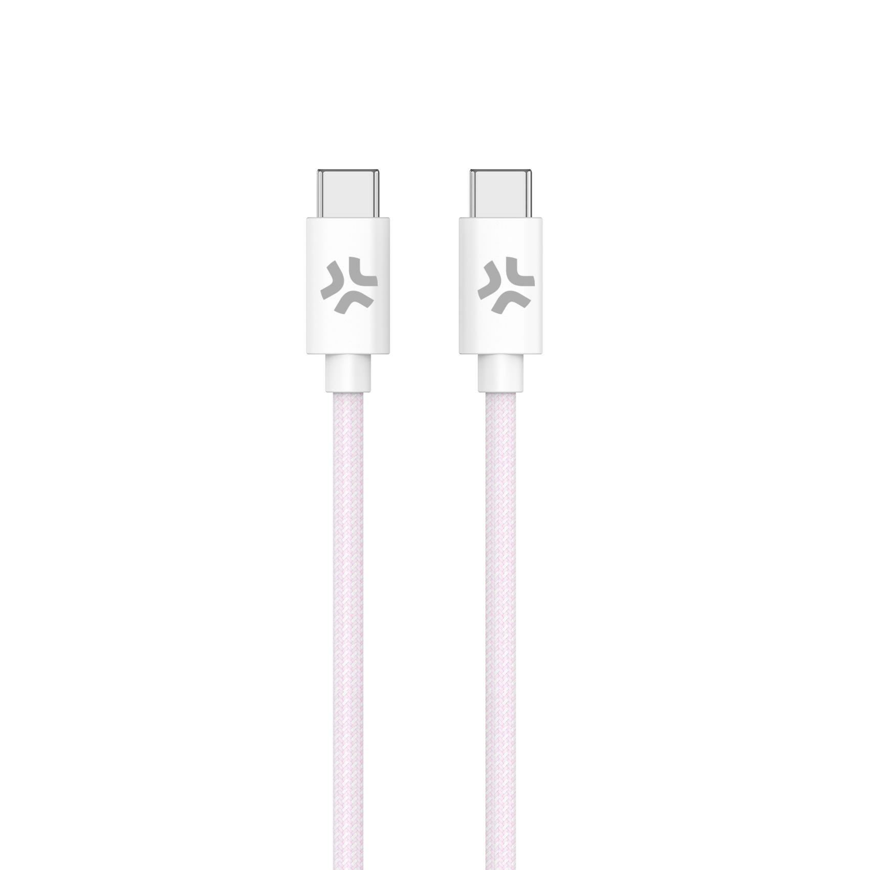 USBCUSBCCOTTPK cable USB 1,5 m USB C Rosa, Blanco