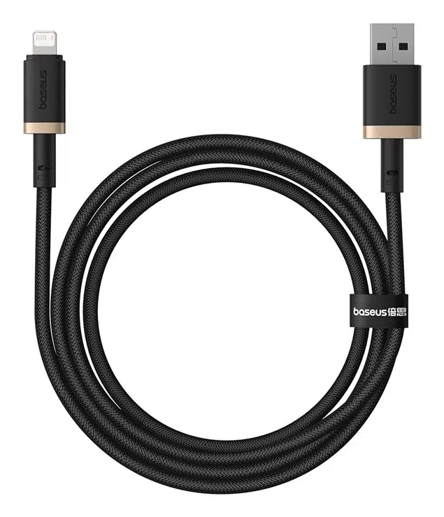 P10377801U01-00 cable de conector Lightning 1 m Negro, Oro