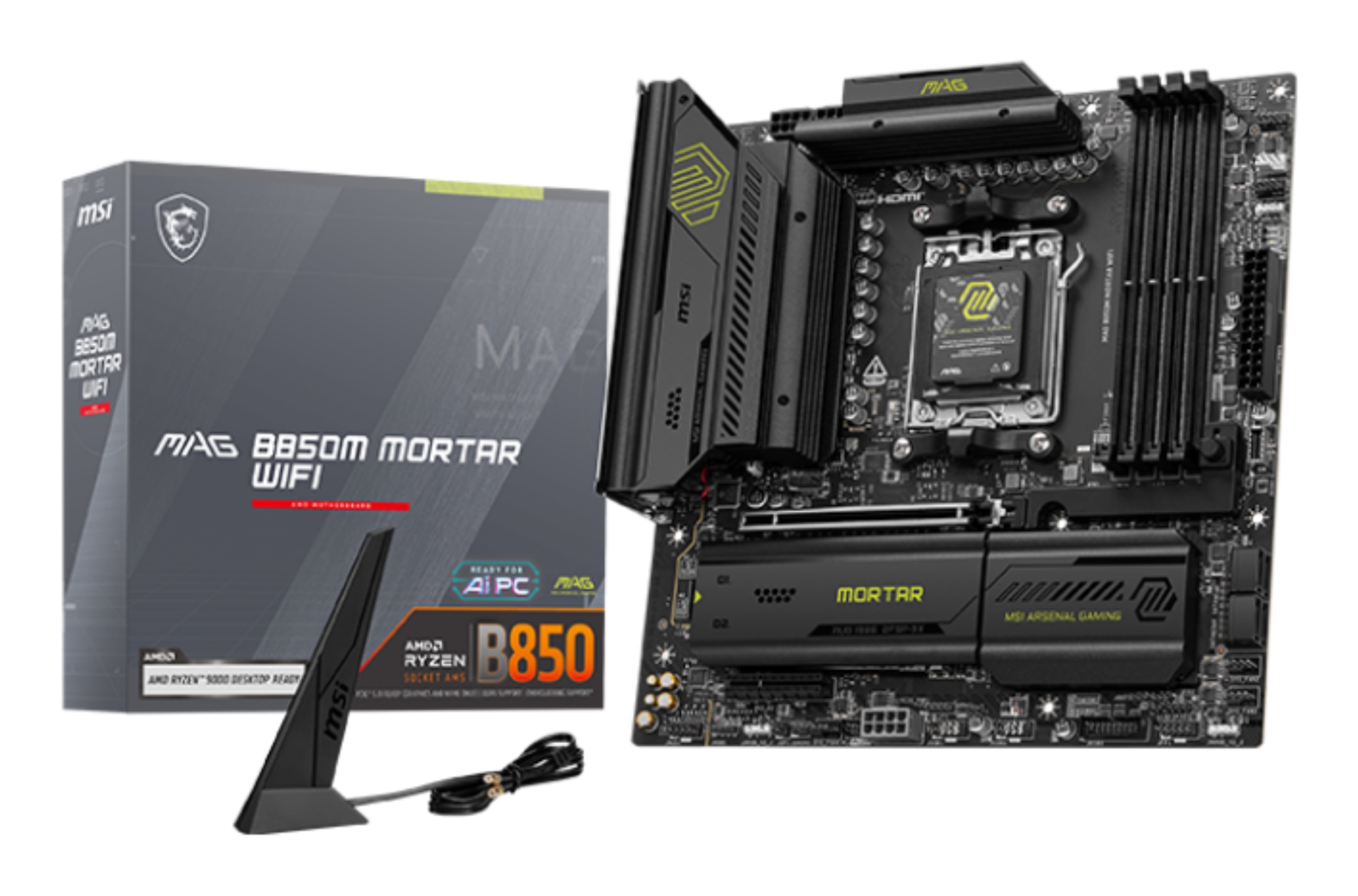 MAG B850M MORTAR WIFI placa base AMD B850 Zócalo AM5 micro ATX