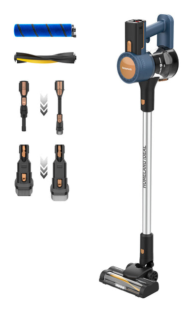 948934000 aspiradora de pie y escoba eléctrica Aspiradora escoba Batería Secar HEPA Sin bolsa 0,5 L 150 W Negro, Azul 2,2 Ah