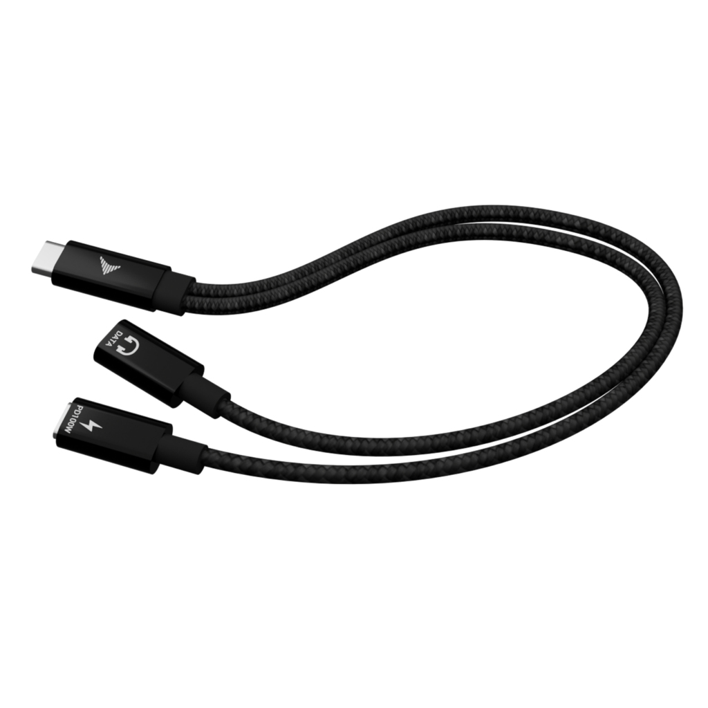 USB-C Cable Splitter Audio/Data + Power Delivery 100W