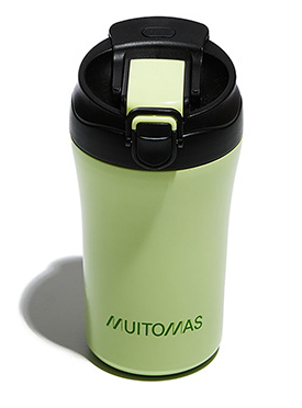 WBOTTLETH350GN taza de viaje 350 ml Negro, Verde Acero inoxidable