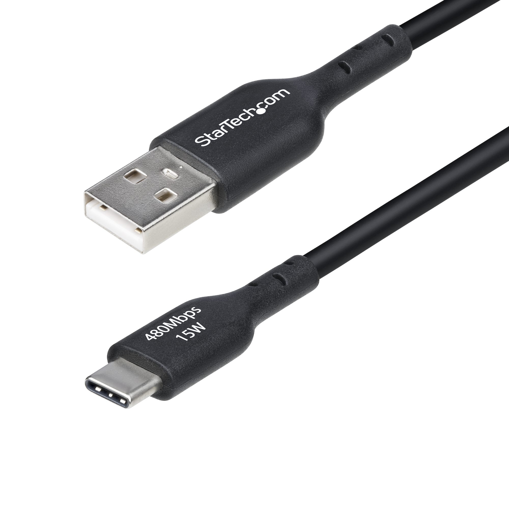 Cable de Carga USB-A a USB-C de 30cm - Cable Cargador USB-A a USB Tipo C - Cable USB 2.0 - 3A - Recubrimiento de TPE - Cable de Sincronización - M/M