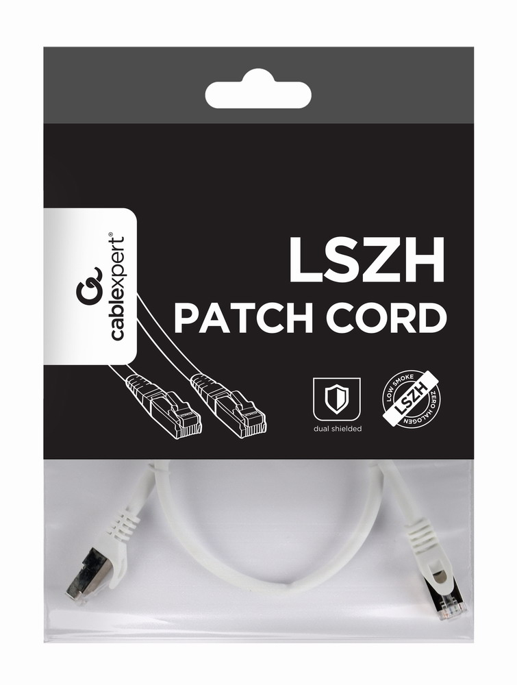 PP6A-LSZHCU-W-0.5M cable de red Blanco 0,5 m Cat6a S/FTP (S-STP)
