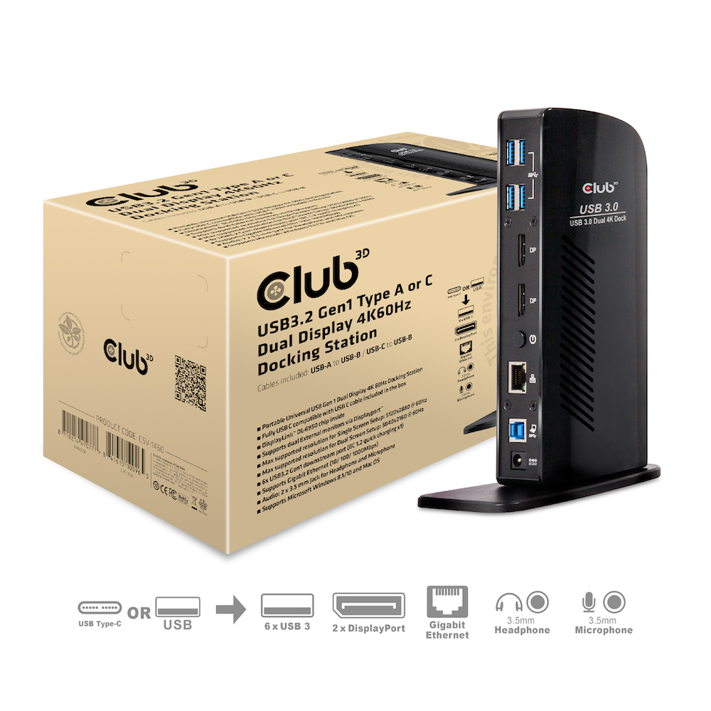 USB A Display 4K60Hz Docking Station