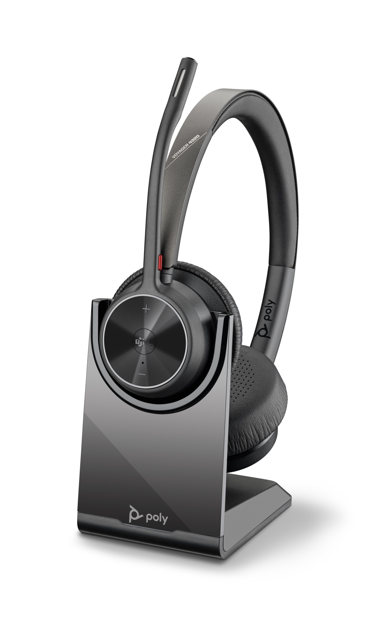 Auriculares Poly Voyager 4320-M con certificación para Microsoft Teams + llave BT700 + soporte de carga