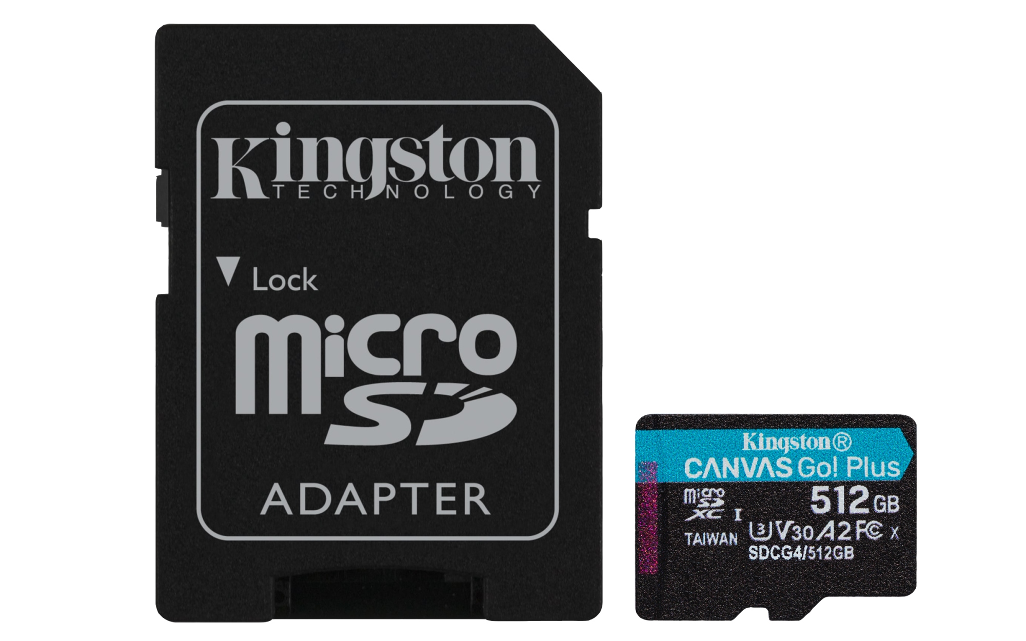 Tarjeta microSDXC Canvas Go Plus Gen4 de 512 GB, 200 MB/s, A2 U3 V30 y adaptador