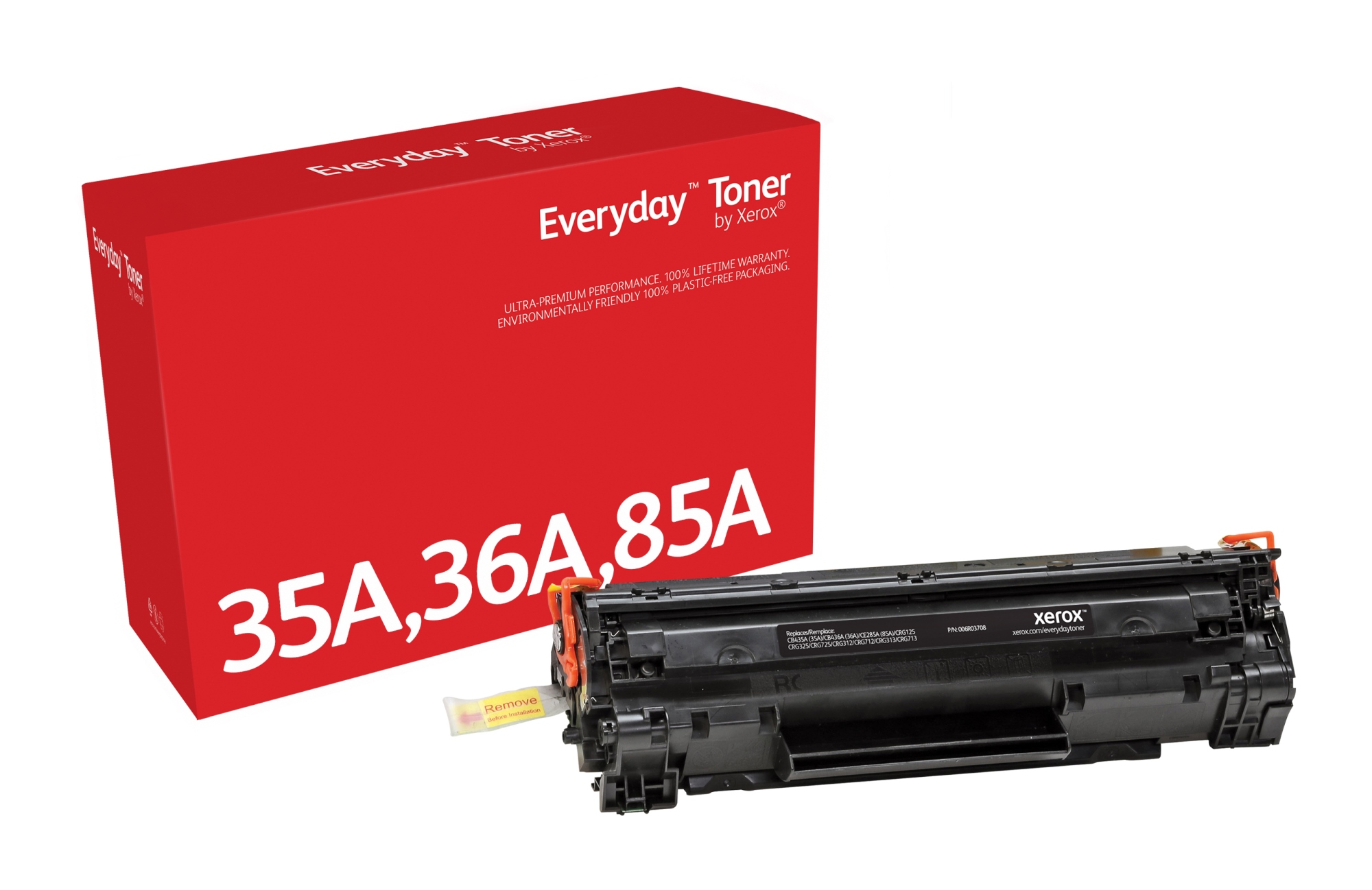 Everyday Toner Everyday Negro di Xerox compatibile con HP 35A 36A 85A (CB435A/ CB436A/ CE285A), Capacidad estándar