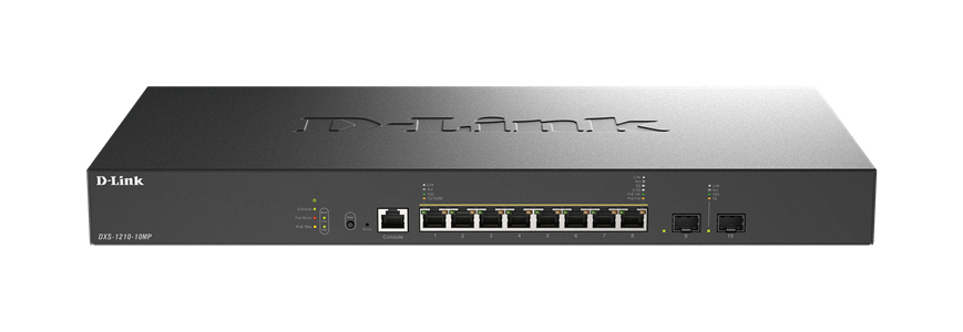DXS-1210-10MP/E switch Gestionado L2+ 10G Ethernet (100/1000/10000) Energía sobre Ethernet (PoE) Negro