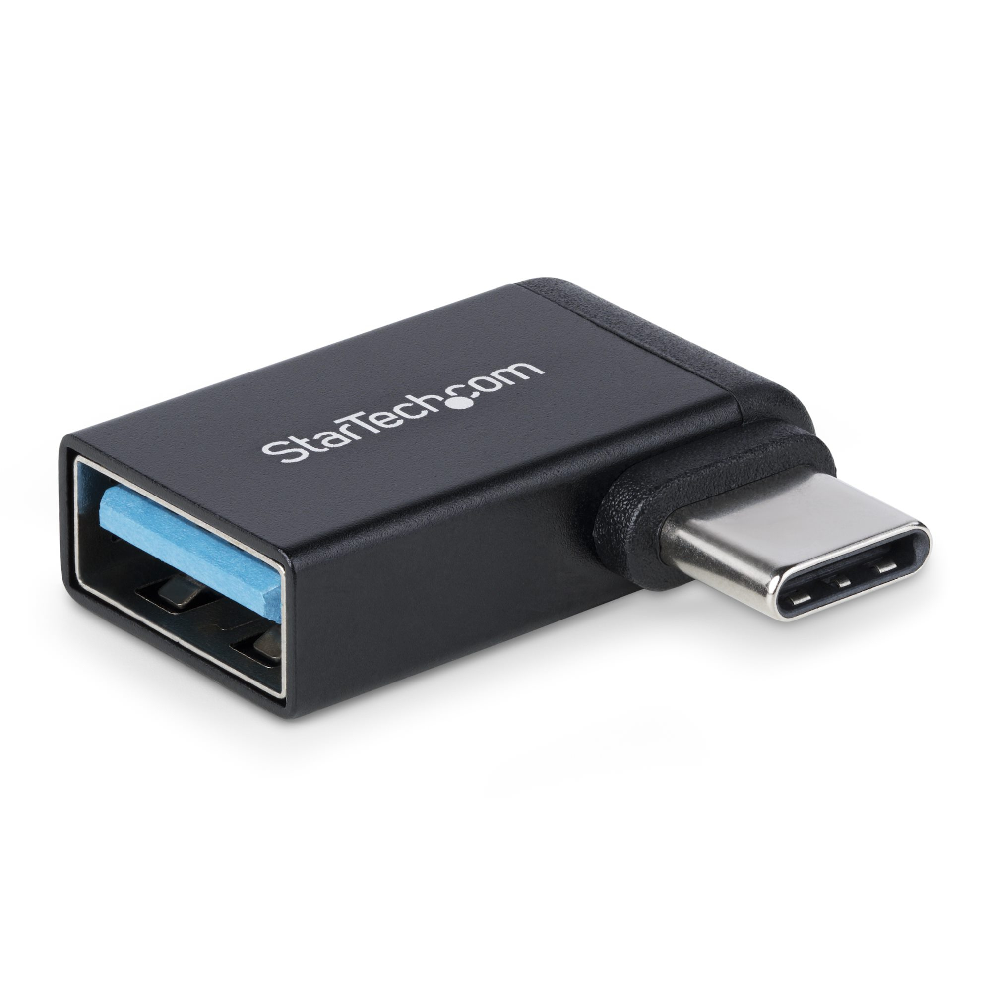 Adaptador Acodado USB-C a USB-A - USB Tipo C - Conversor Compacto USB Tipo C Macho a USB Hembra - Carcasa de Metal - 5Gbps