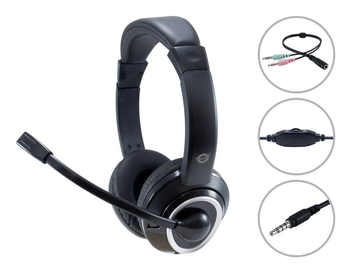 POLONA02BA auricular y casco Auriculares Alámbrico Diadema Juego Negro
