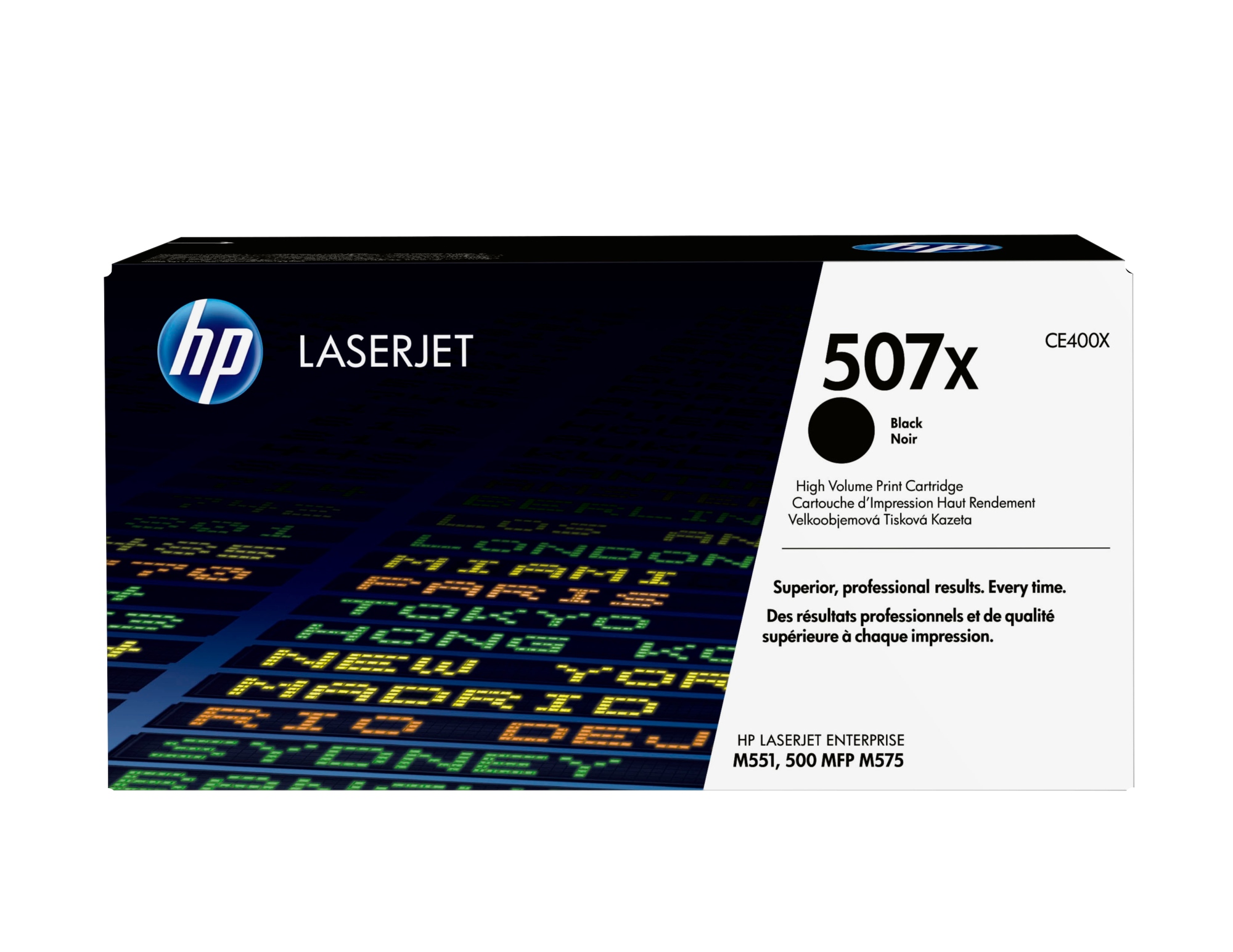 Cartucho de tóner original LaserJet 507X de alta capacidad negro