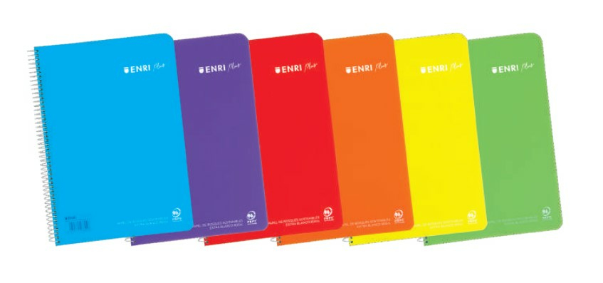 400133617 cuaderno y block 80 hojas Azul, Verde claro, Naranja, Rojo, Violeta, Amarillo