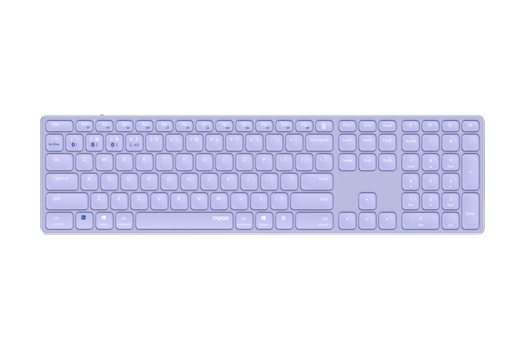E9800M teclado Universal Bluetooth QWERTY Púrpura