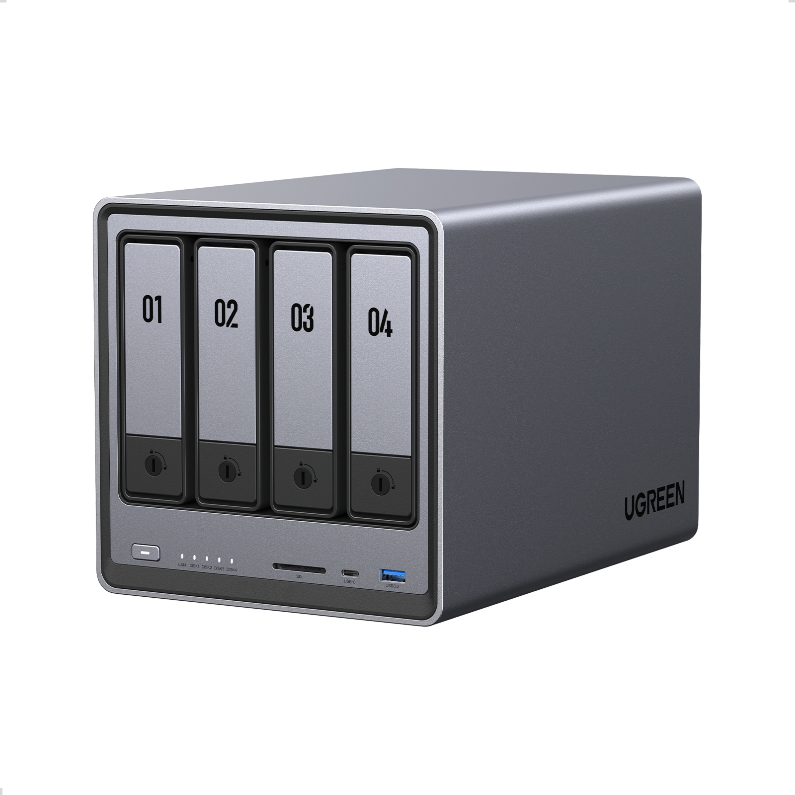 25372B servidor de almacenamiento NAS Compacto N100 8 GB DDR5 0 TB UGOS Pro Negro