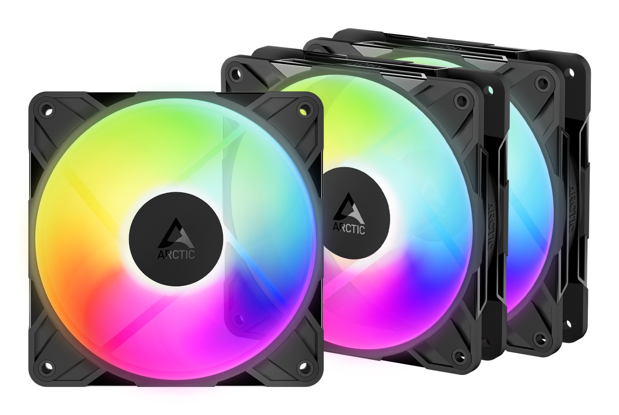 Freezer P12 Pro Reverse A-RGB - 3 Pack Carcasa del ordenador Ventilador 12 cm Negro 3 pieza(s)