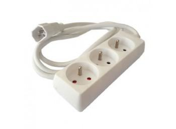 REGLETA 3 T base múltiple 1,5 m 3 salidas AC Interior Blanco