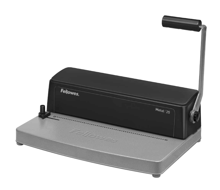 Metal 25 Click binding machine 450 hojas Negro, Gris